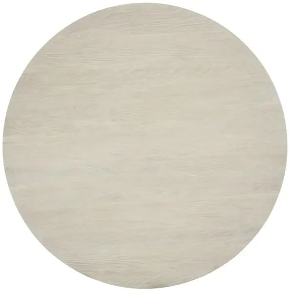 Bernhardt Alexa Sandblasted White Oak Round Dining Table in Jicama Finish