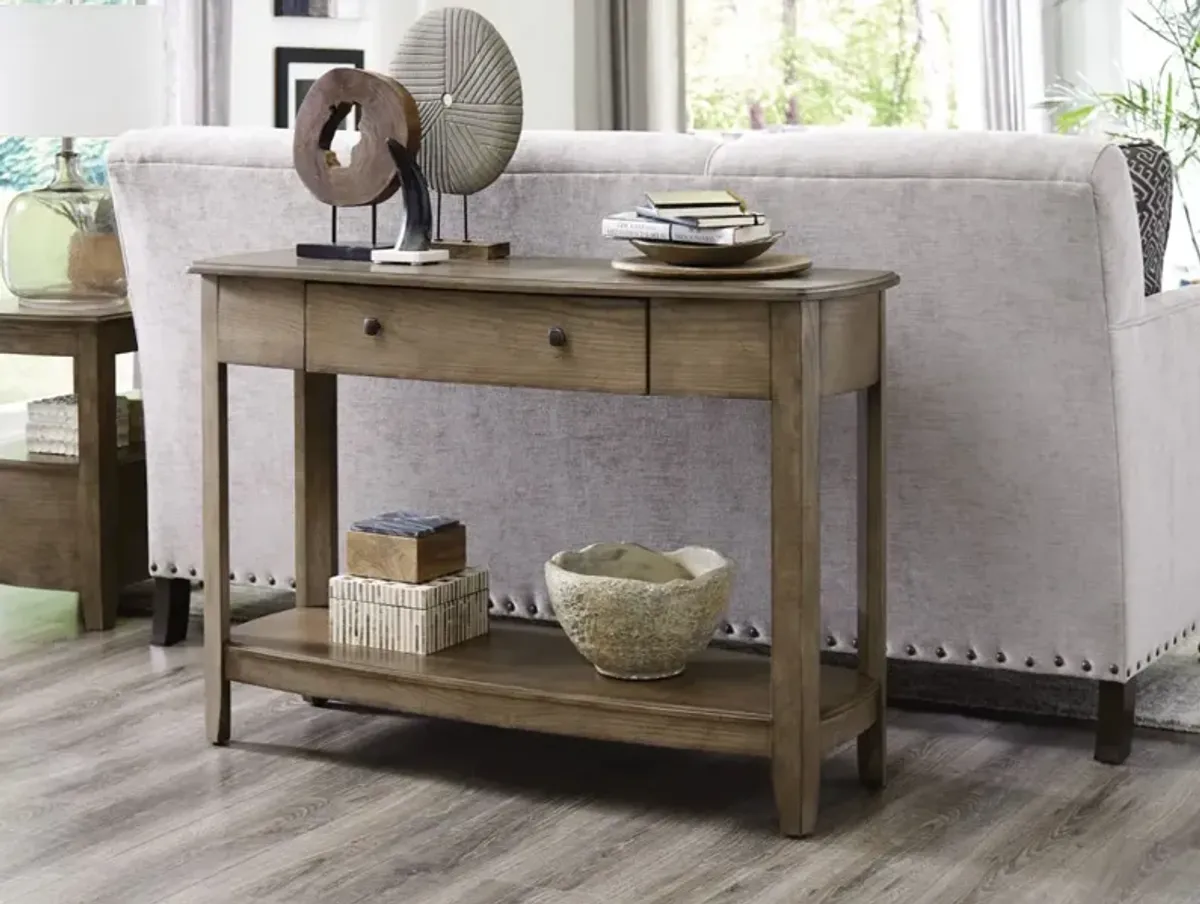 Hammary Rustic Natural Wood Sofa Table