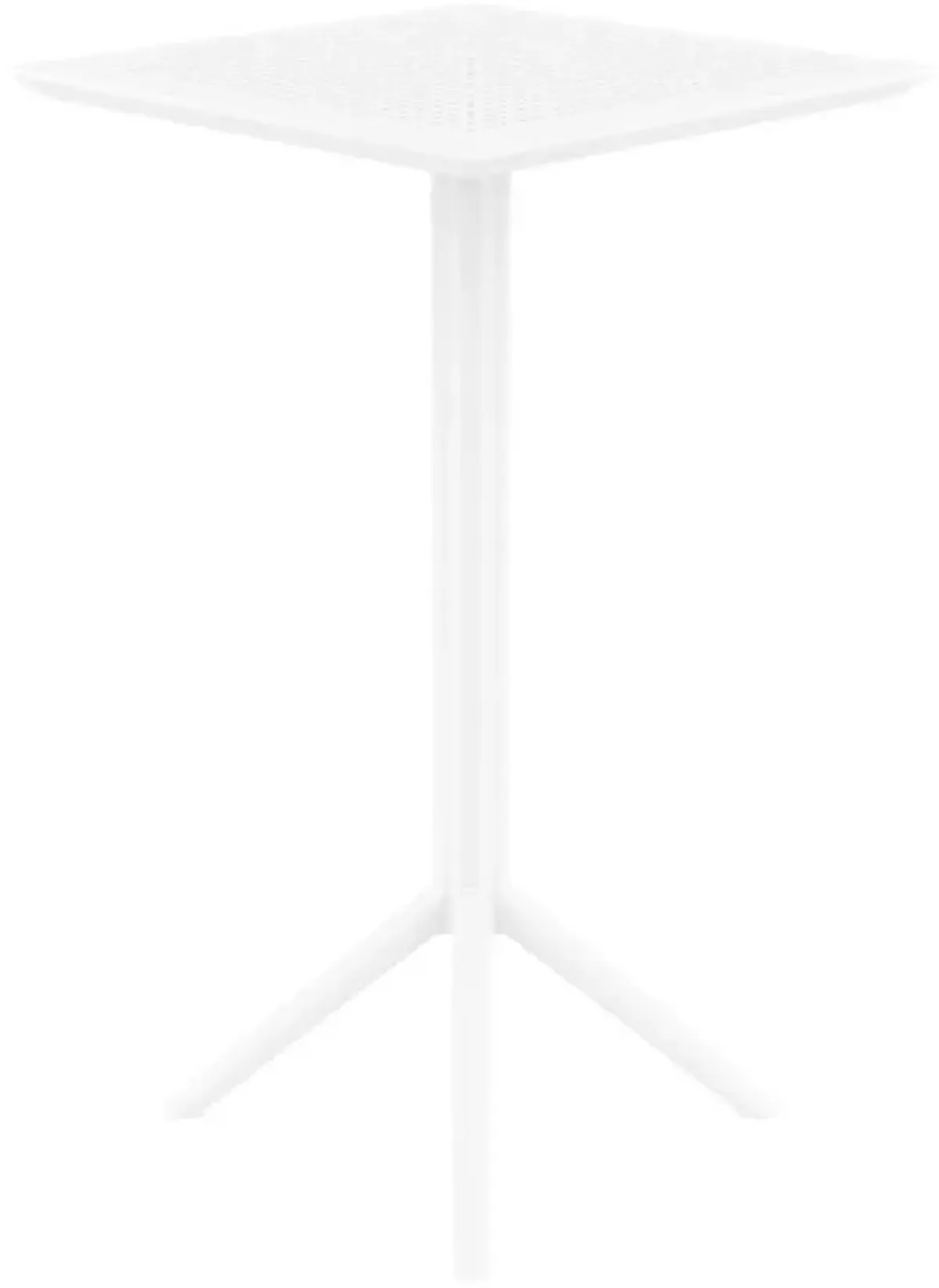 Compamia 24 Inch Outdoor Sky Square Folding Bar Table White