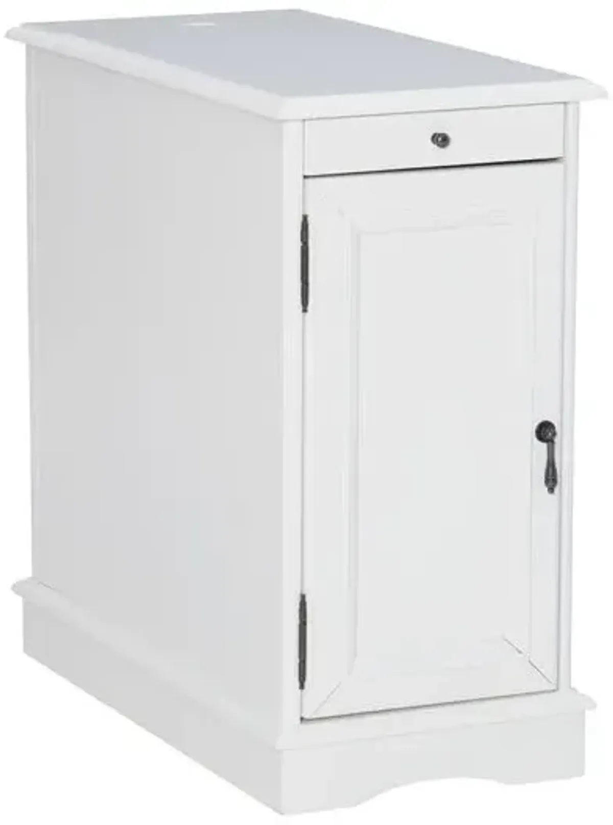 Powell Butler Accent Table with Usb White