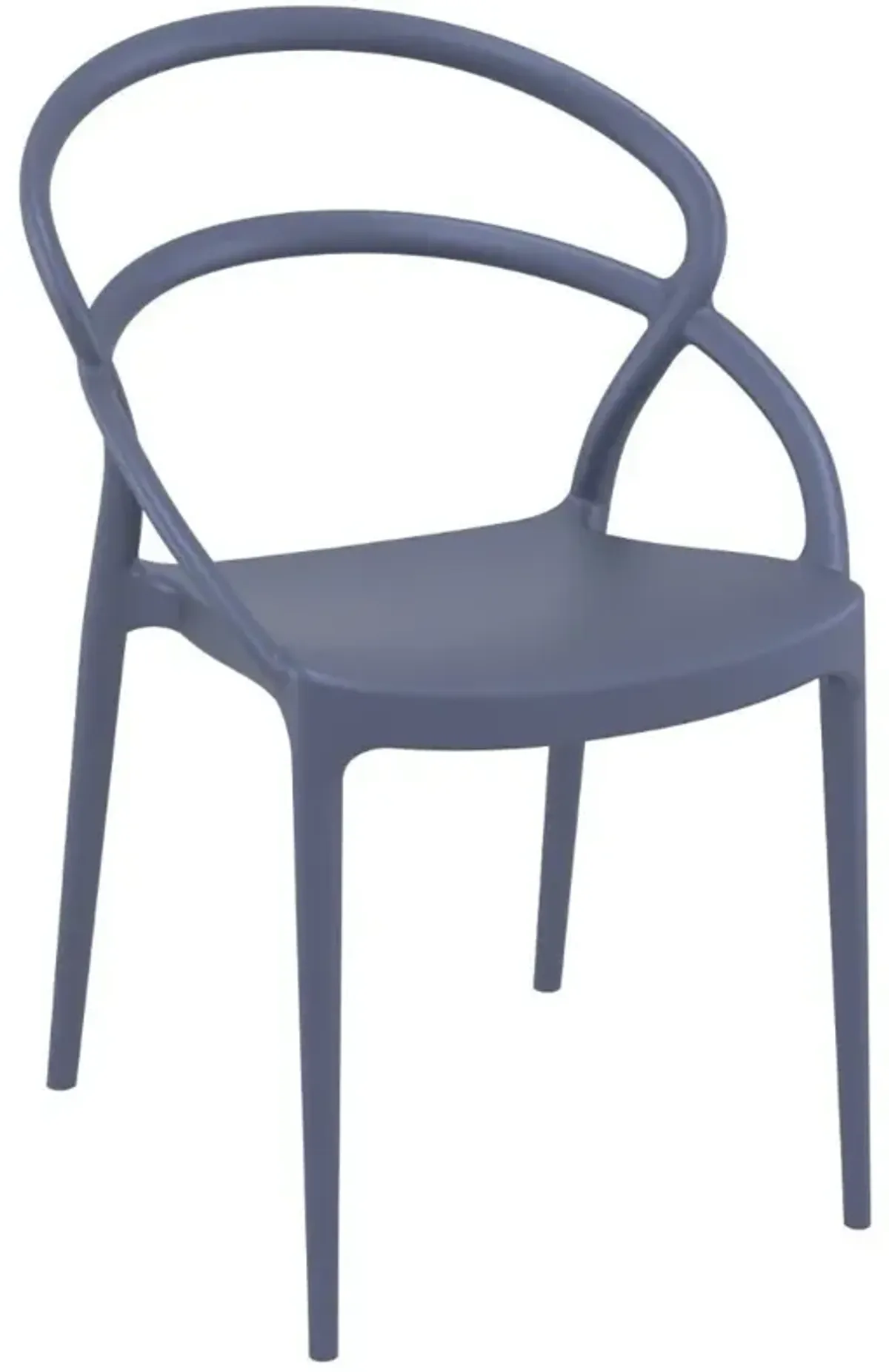 Compamia Pia Patio Dining Set with 2 Chairs Dark Gray