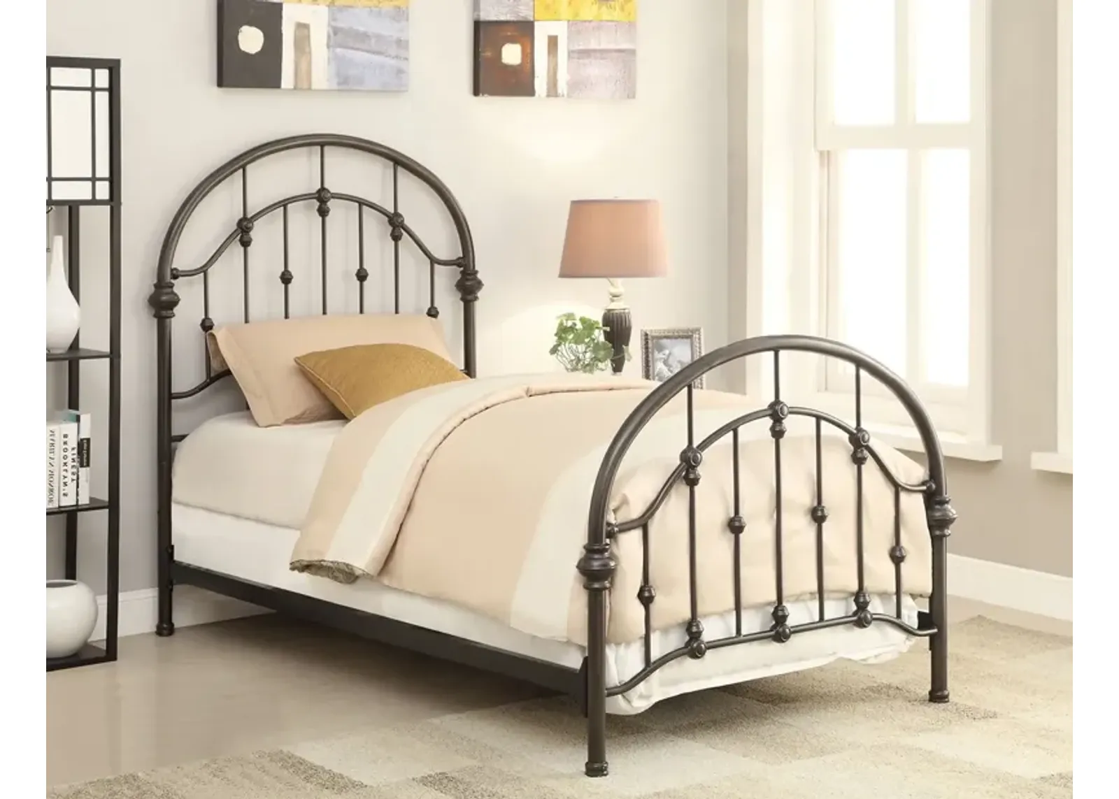 Coaster Rowan Metal Full Open Frame Bed Dark Bronze