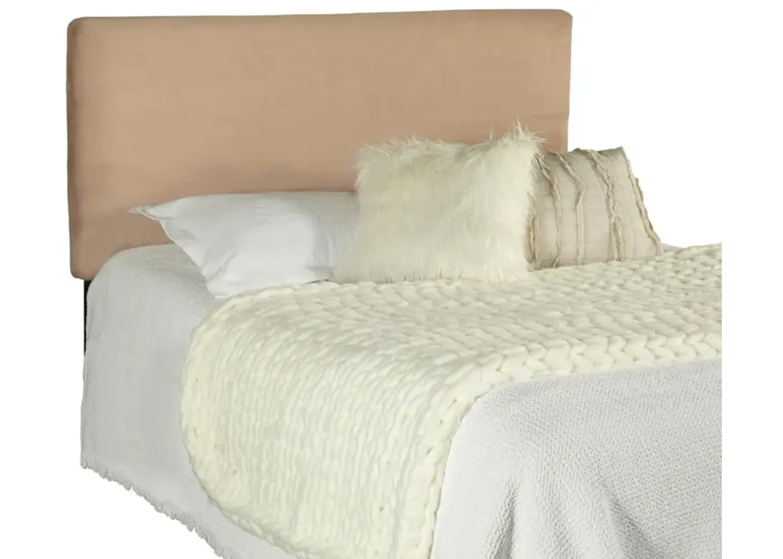 Gigi Upholstered Queen Or Full Panel Headboard Blush