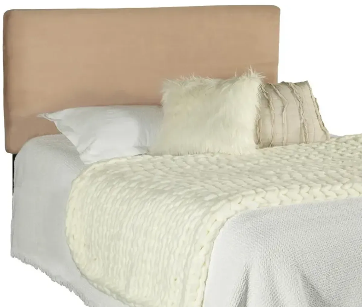 Gigi Upholstered Queen Or Full Panel Headboard Blush