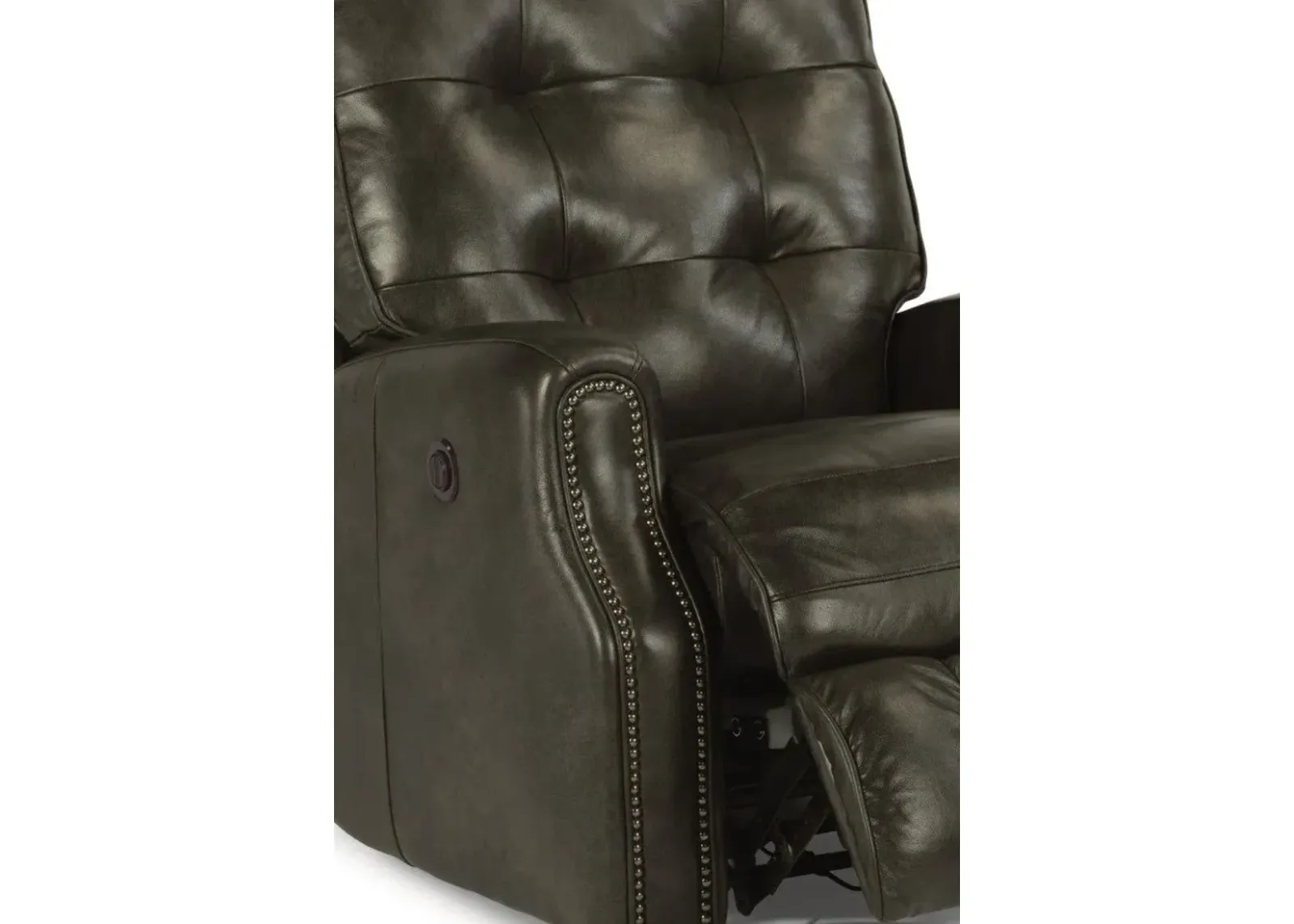 Flexsteel Devon Black Power Rocking Leather Recliner