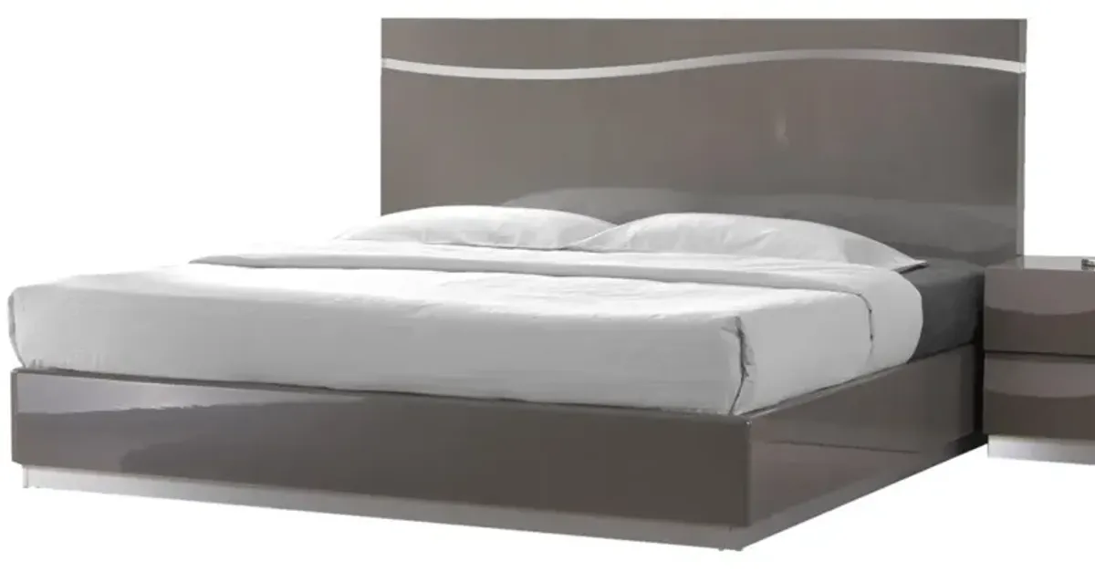 Chintaly Delhi Contemporary High Gloss King Size Bed