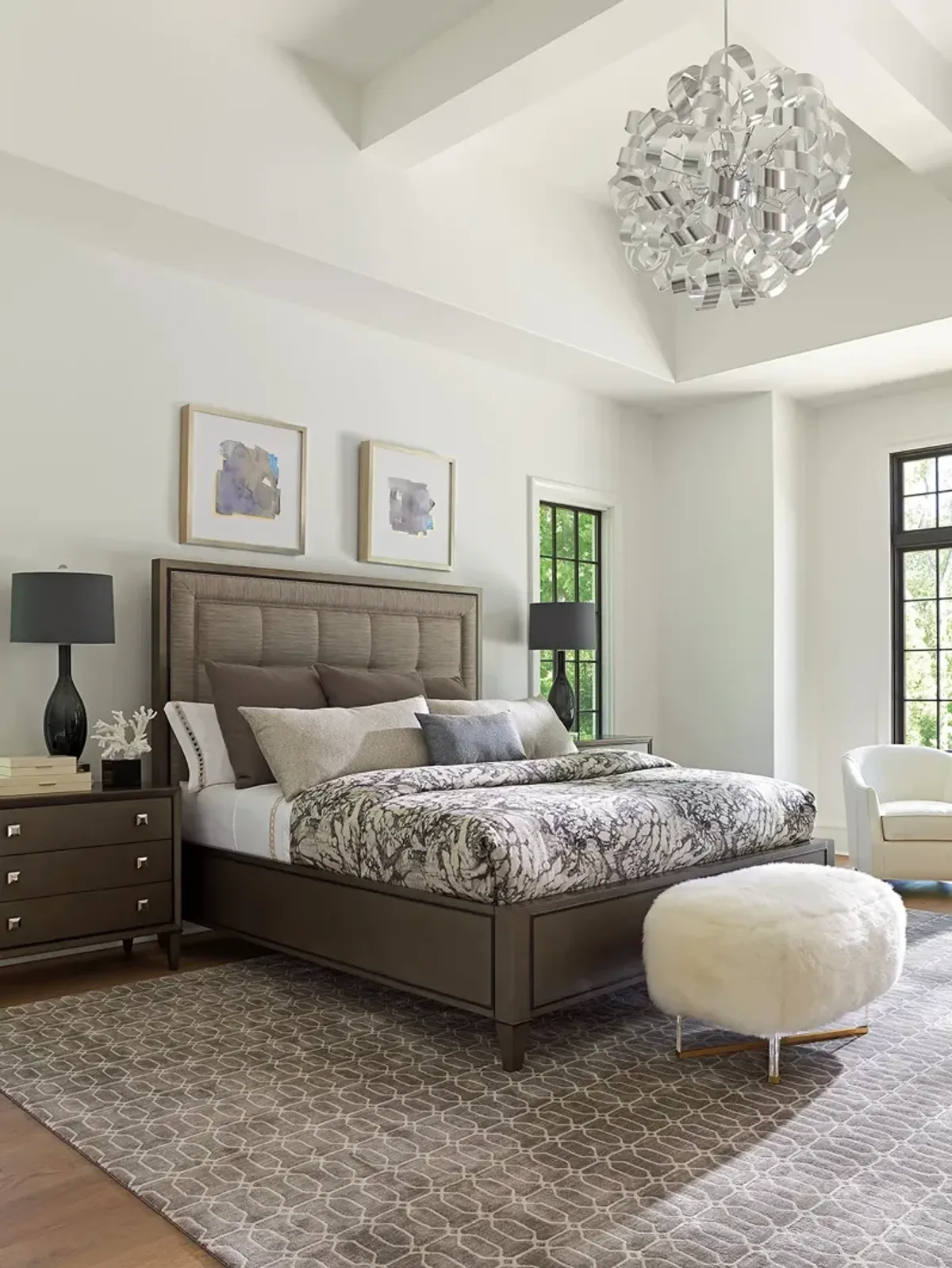 Ariana by Lexington St. Tropez Upholstered Panel Bed King