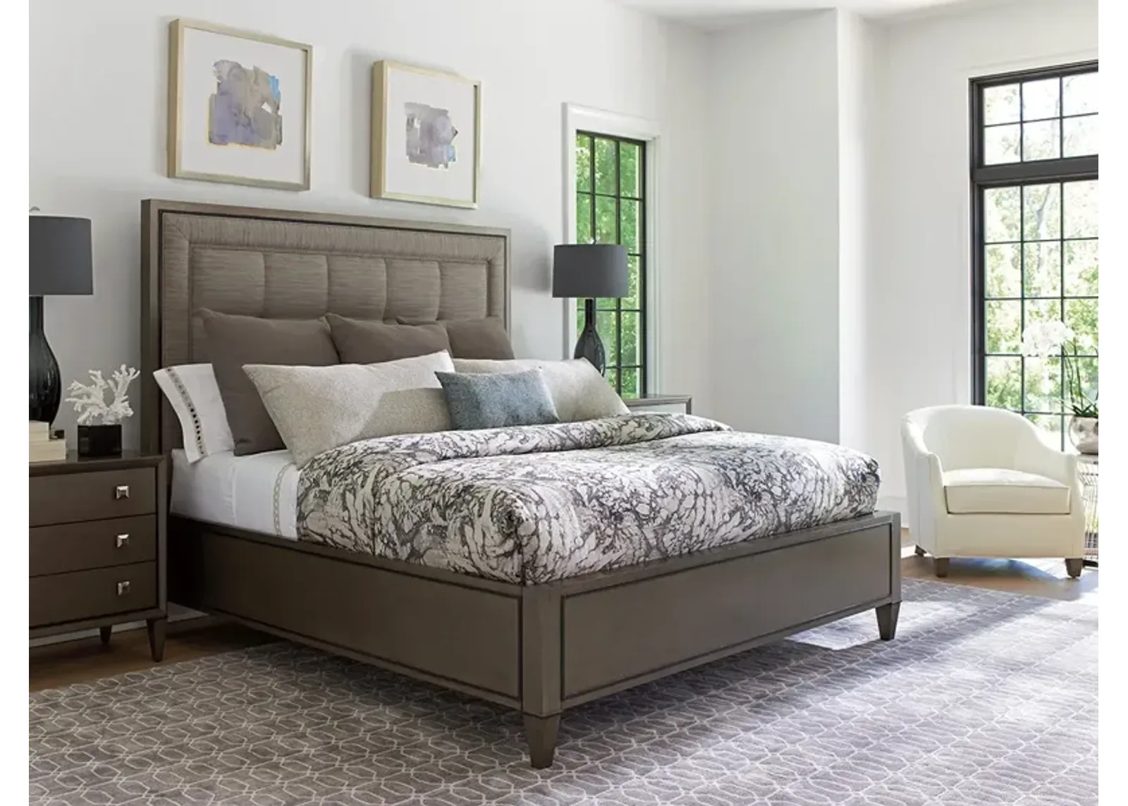 Ariana by Lexington St. Tropez Upholstered Panel Bed King