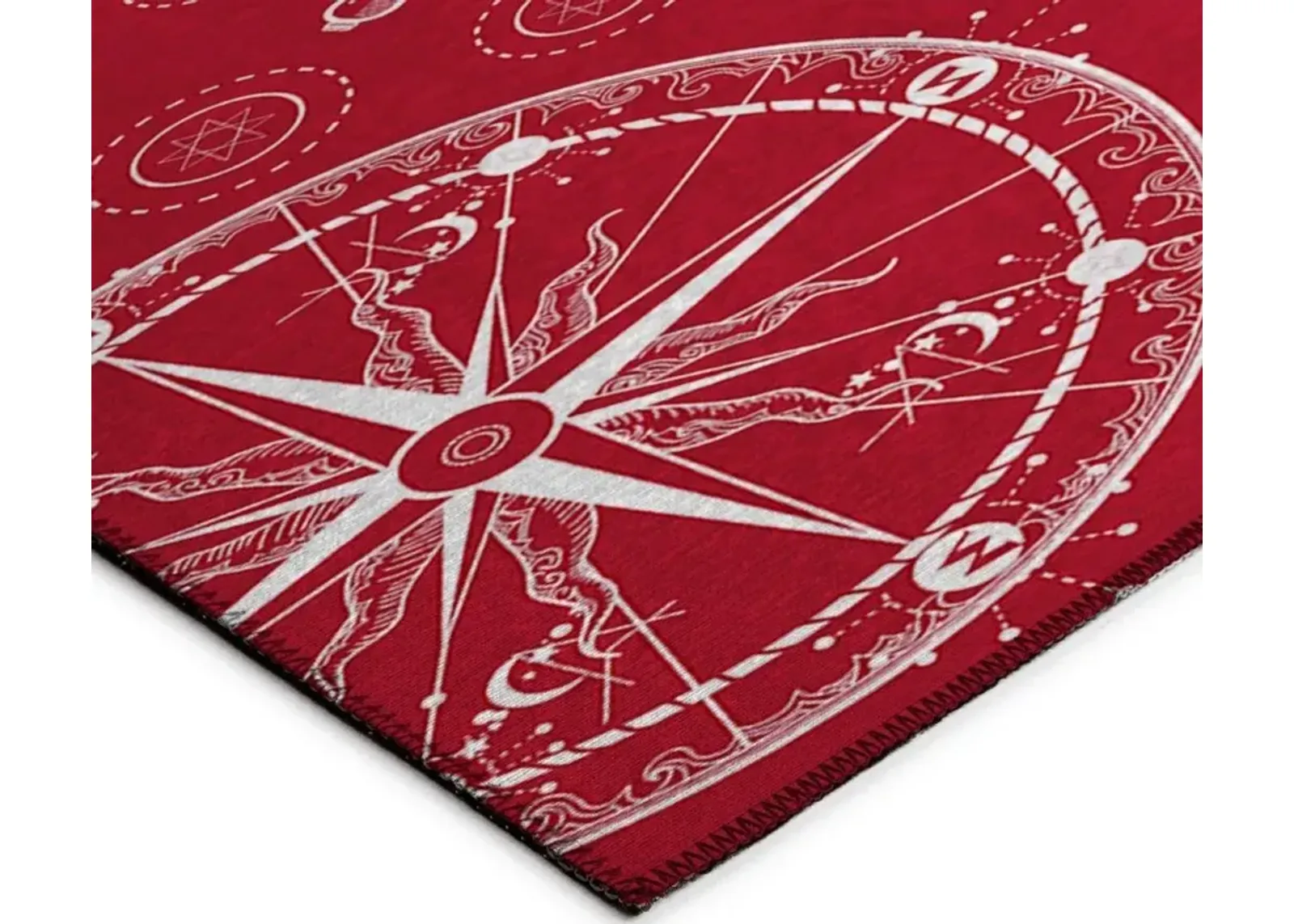 Dalyn Voyager's Valor Crimson Sea Adventurethemed 5'X8' Area Rug