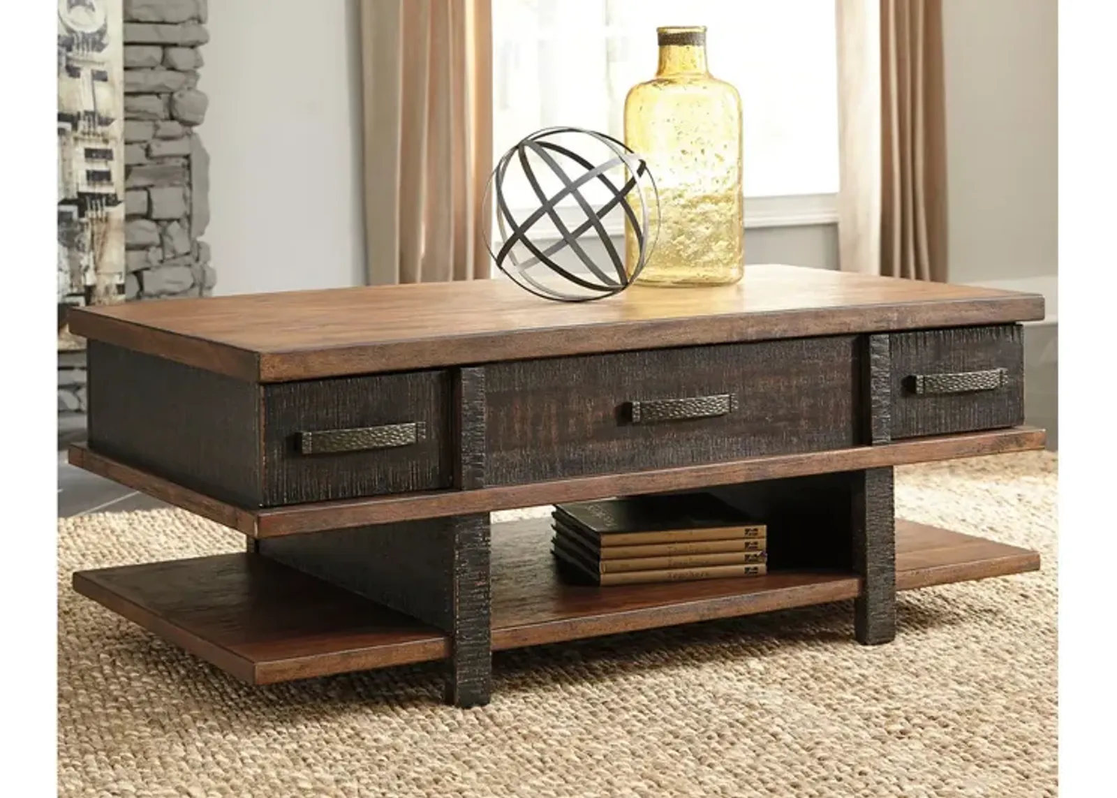 Ashley Stanah Two-Tone Lift-Top Cocktail Table