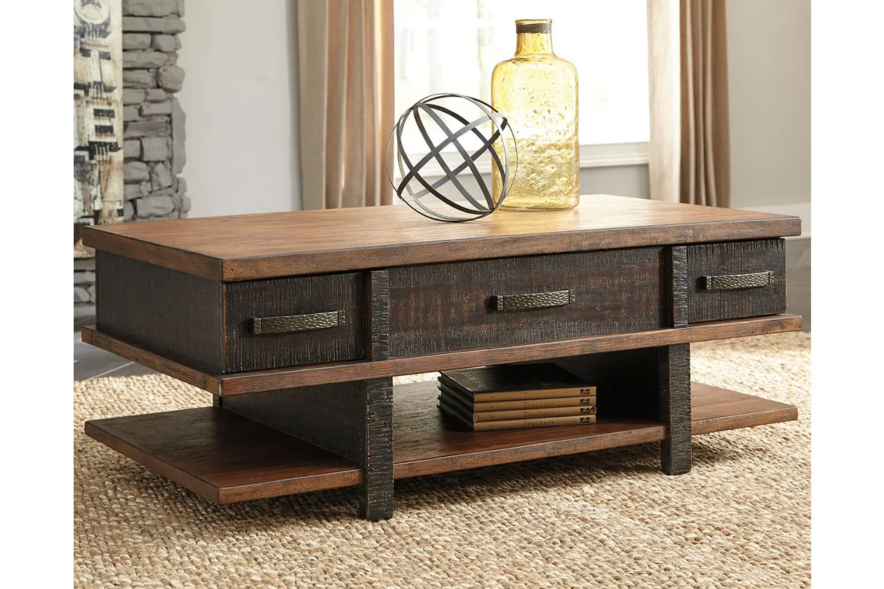 STANAH COFFEE TABLE WITH LIFT TOP TWO-TONE SIGNATURE DESIGN