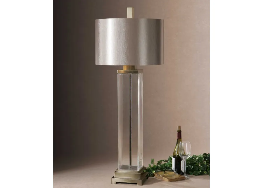 DRUSTAN CLEAR/CHAMPAGNE TABLE LAMP