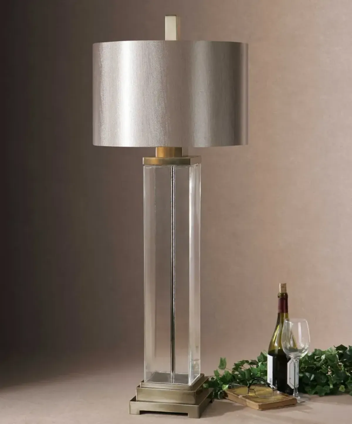 Uttermost Drustan Clear/Champagne Table Lamp