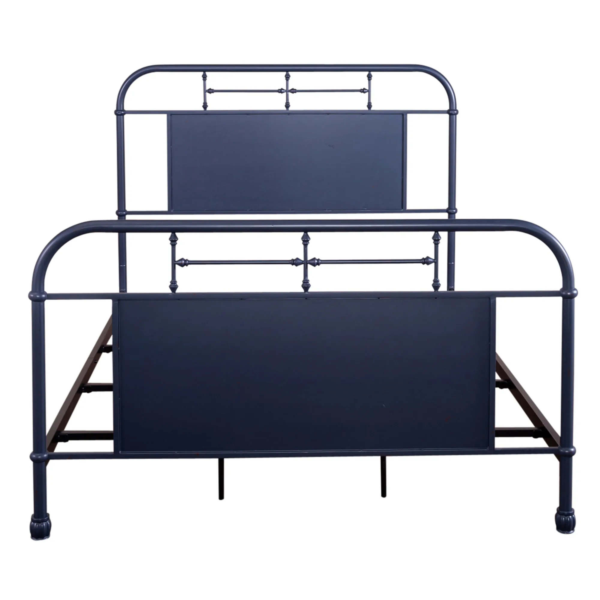 QUEEN METAL BED- NAVY - VINTAGE SERIES