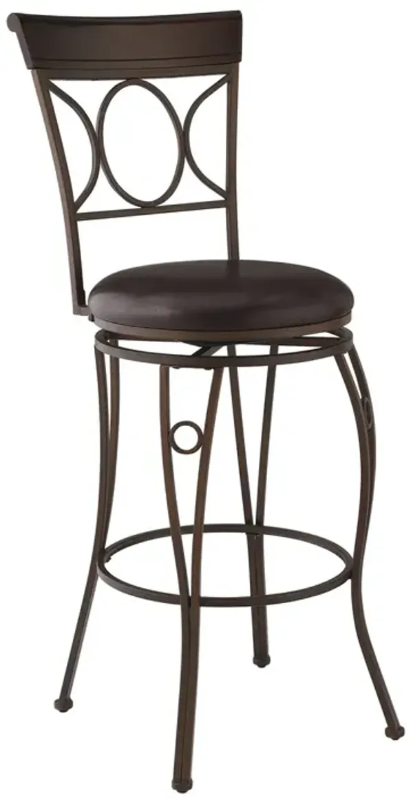 Linon 30 Inch Circles Back Bar Stool