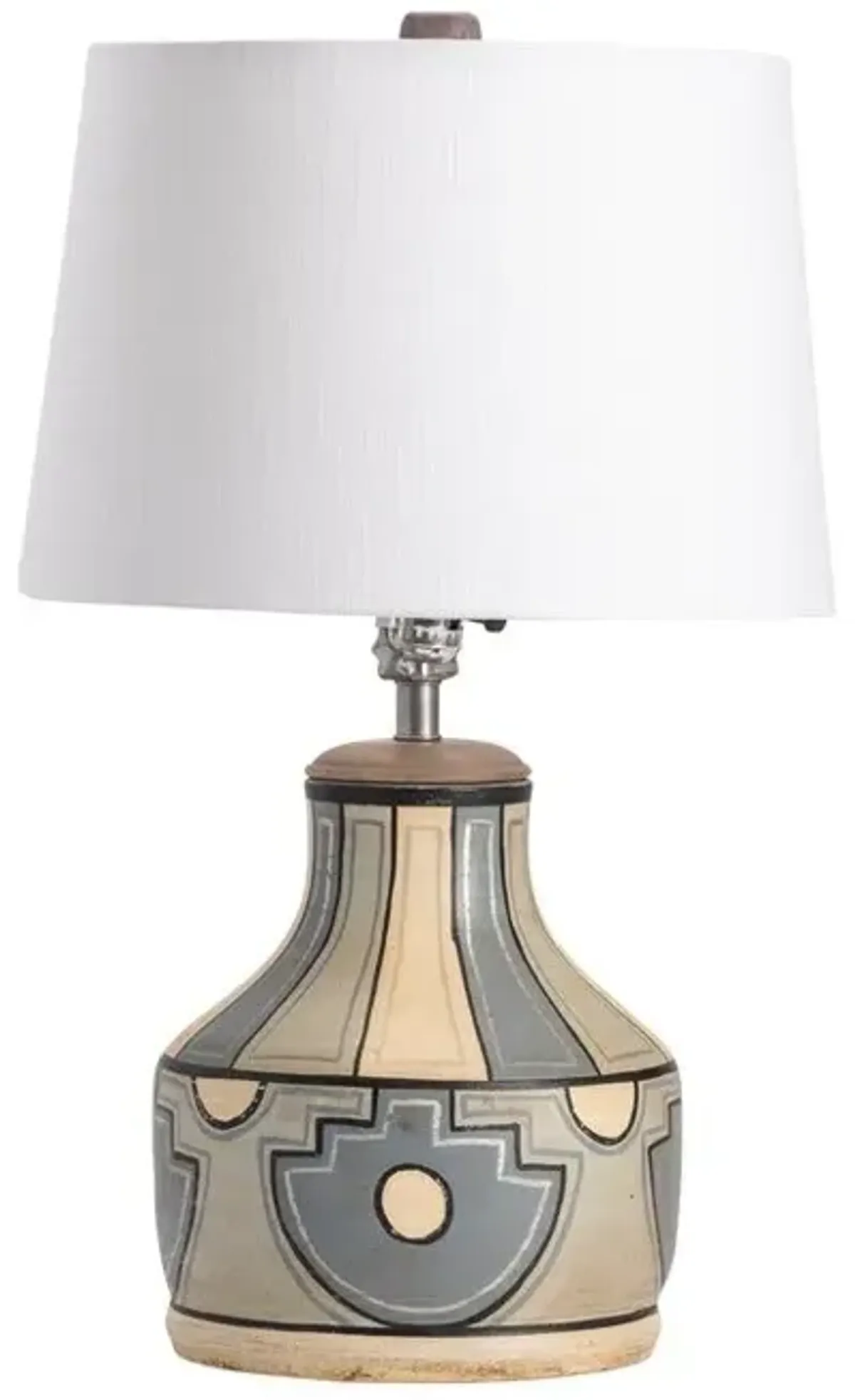 Crestview Fresno Terracotta/White Table Lamp