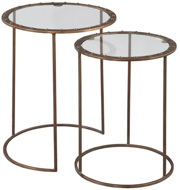 Hekman Copper Rivet Nest of Tables