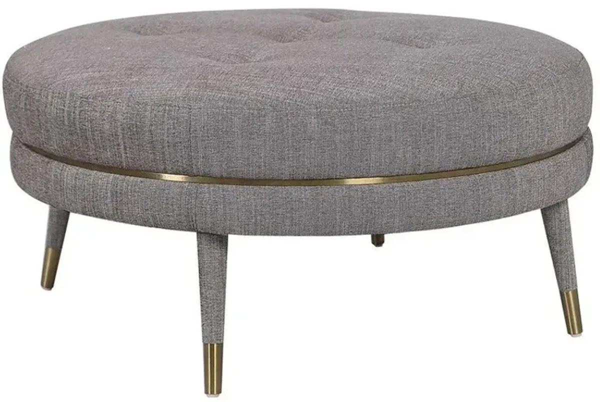 Uttermost Blake Taupe Brown Ottoman