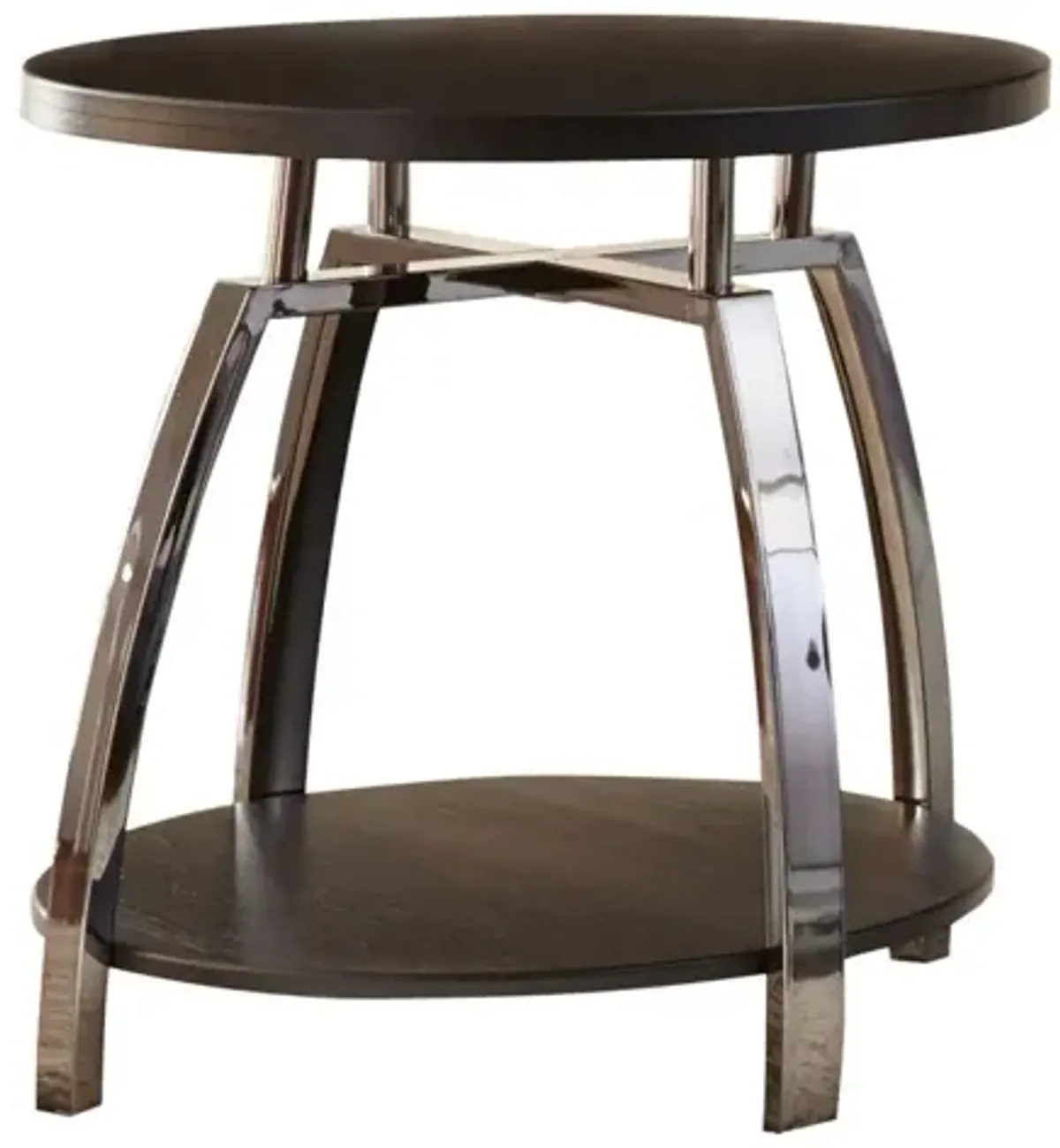 Steve Silver Coham End Table In Black Nickel