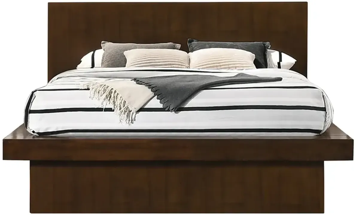 Coaster Jessica Wood King Led Panel Bed Cappuccino