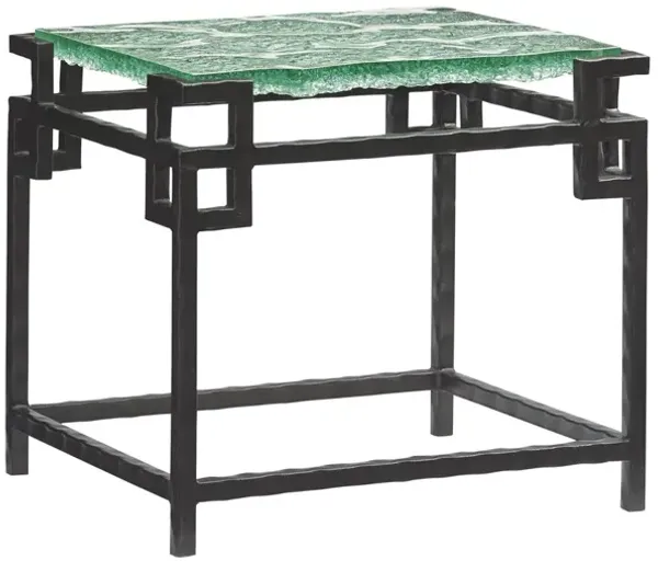 Tommy Bahama Home by Lexington Island Fusion Hermes Reef Glass Top End Table