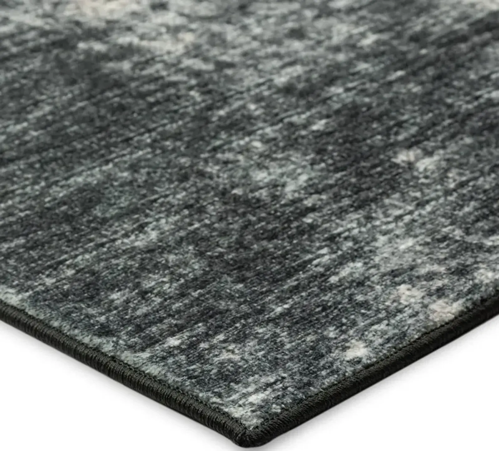 Dalyn Misty Hues Abstract 5'X8' Area Rug in Charcoal & White