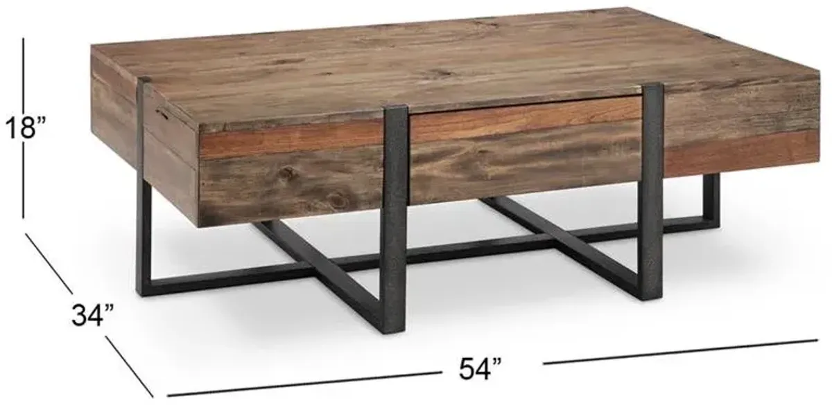 Magnussen Wood Rectangular Cocktail Table Prescott