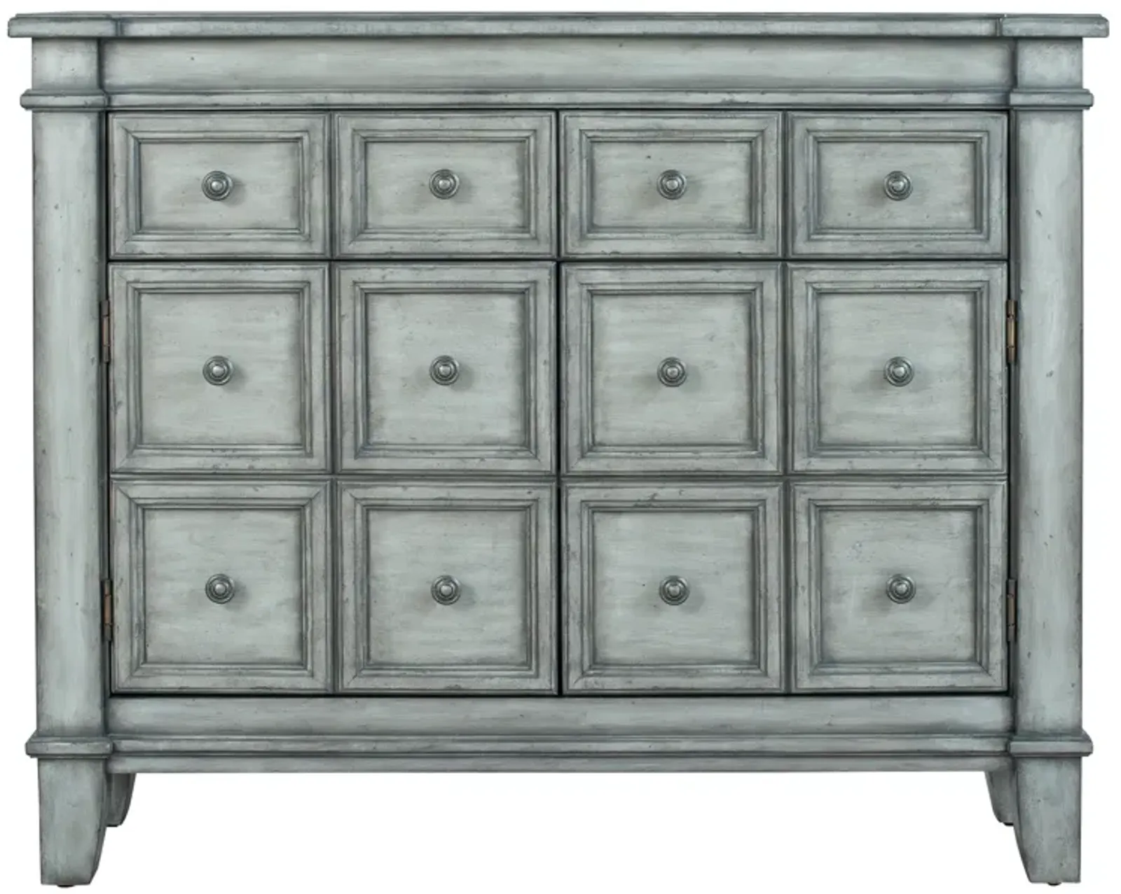 Hekman Faux Apothecary Chest Front with 2-Drawers Gray Special Reserve