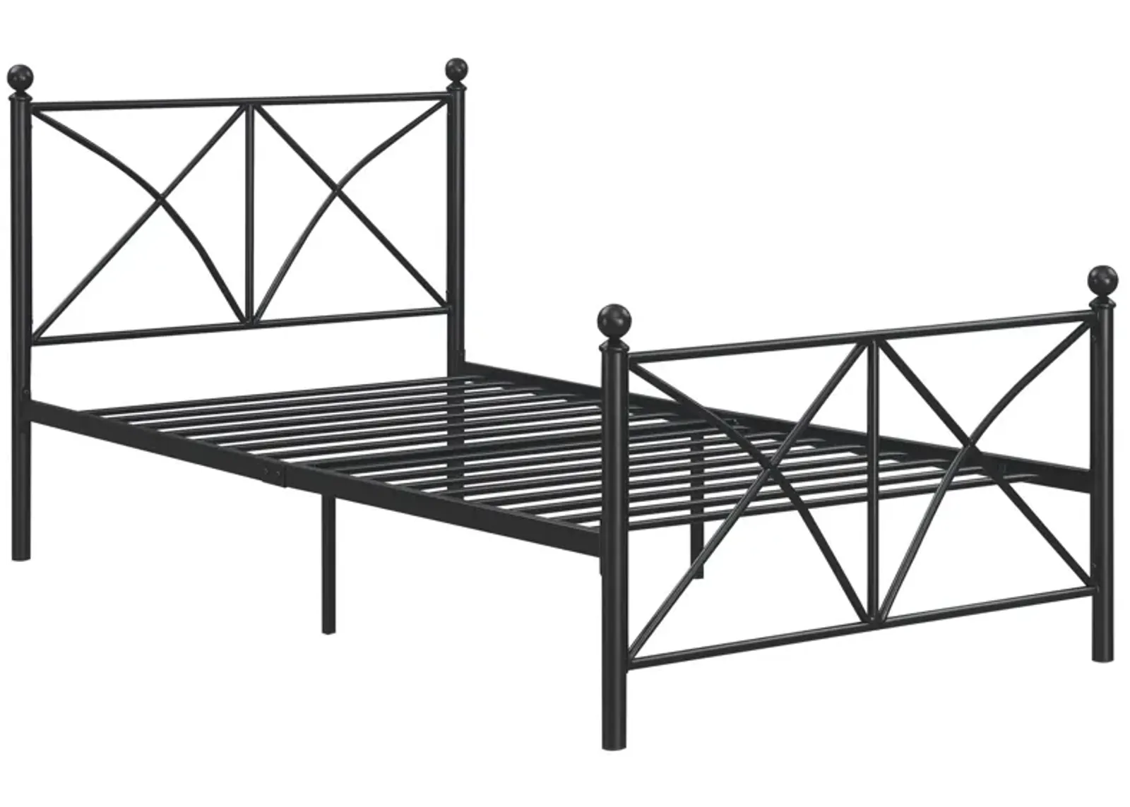 Coaster Hart Metal Twin Open Frame Bed Matte Black