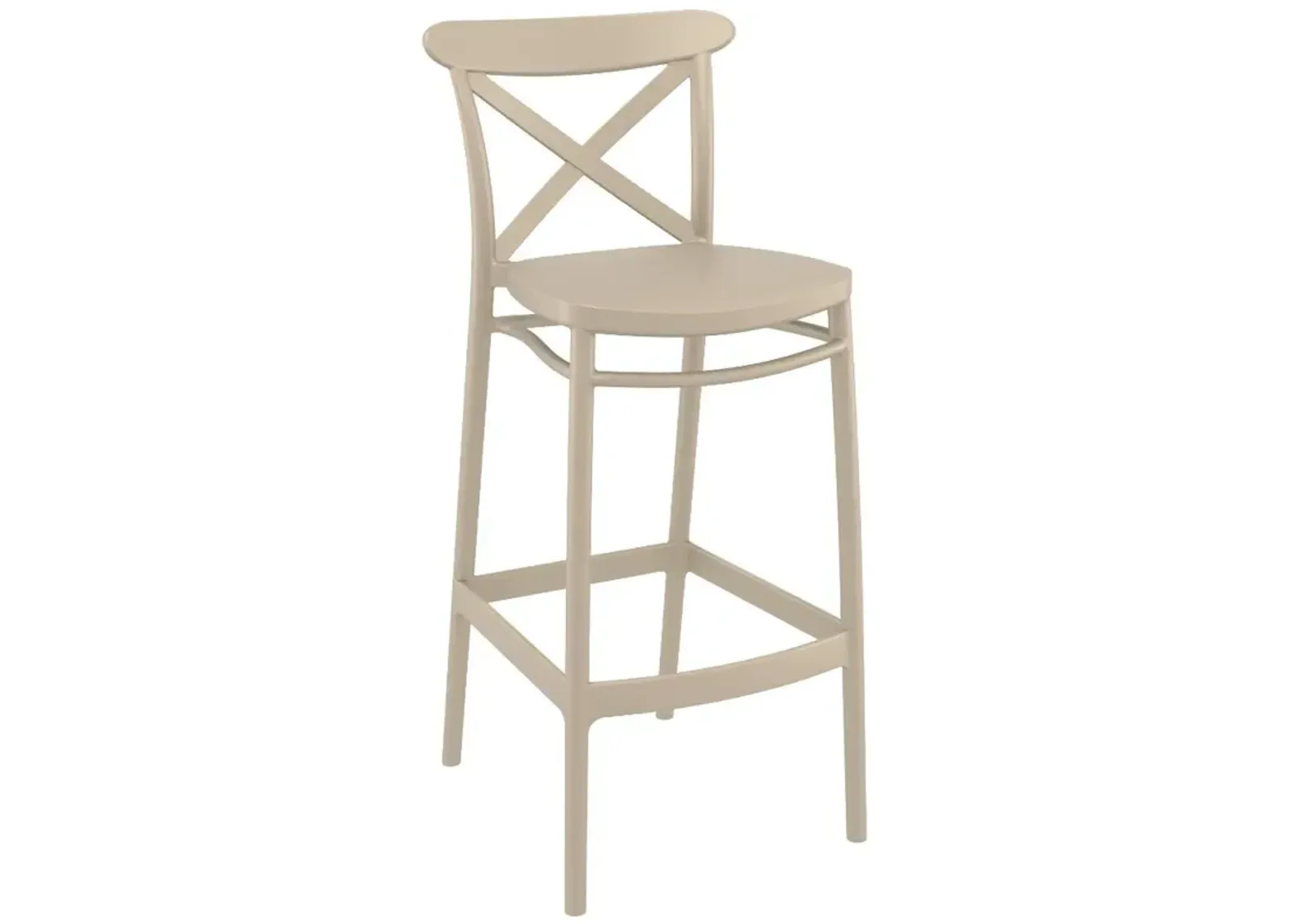 Compamia Sky Cross Square Bar Set with 2 Barstools Taupe