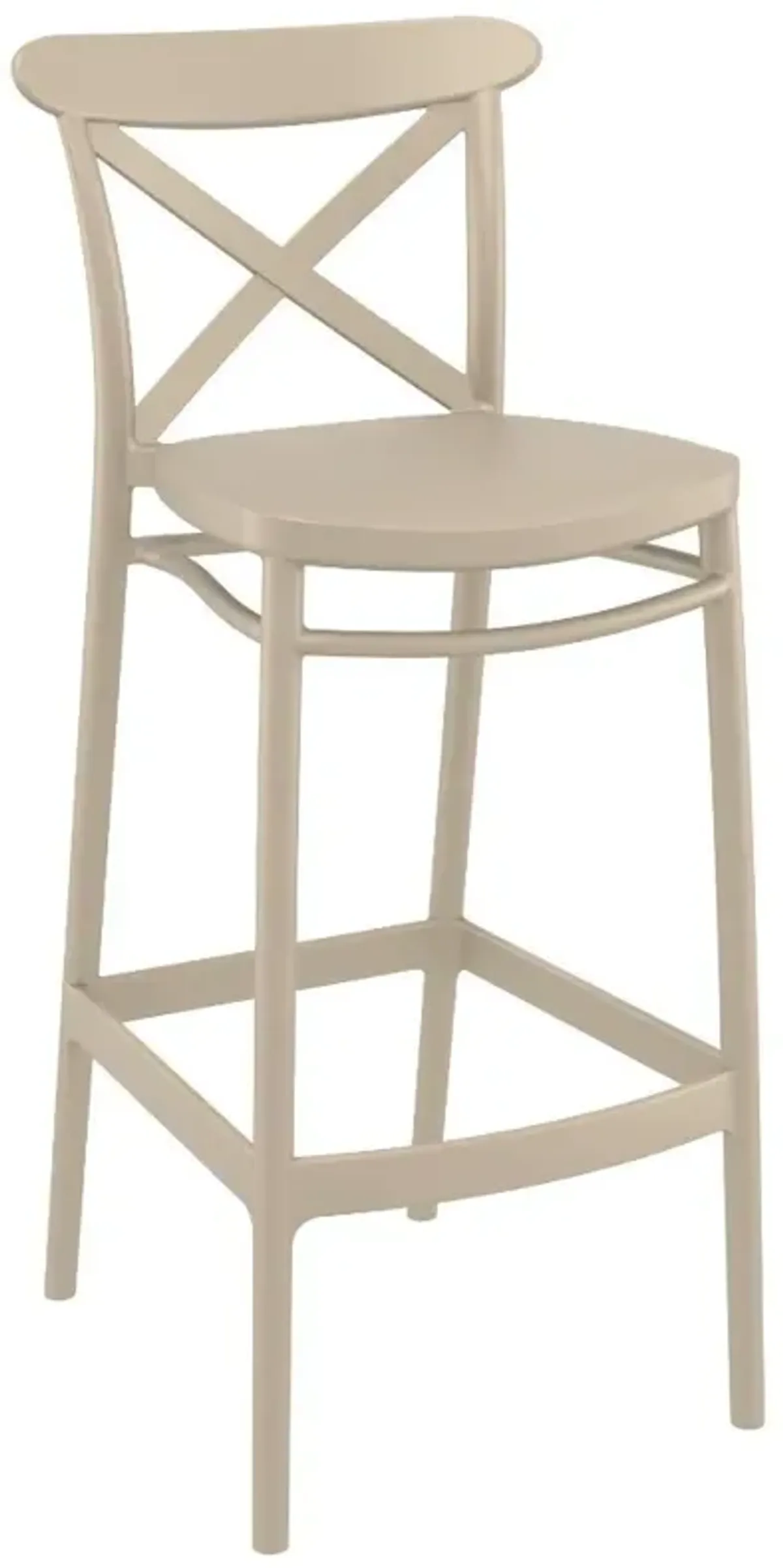 Compamia Sky Cross Square Bar Set with 2 Barstools Taupe