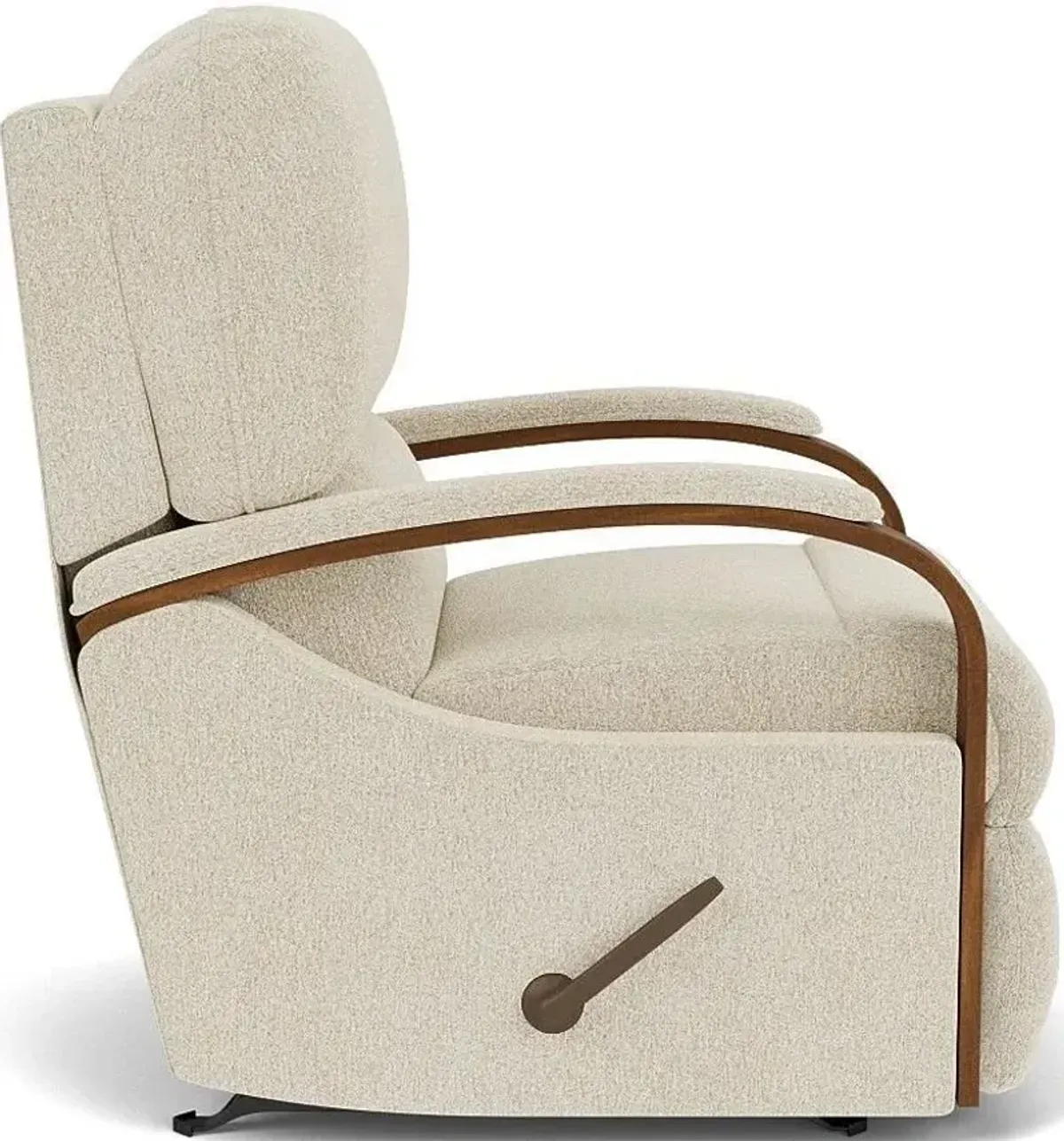 Flexsteel Woodlawn White Shell Rocking Manual Recliner
