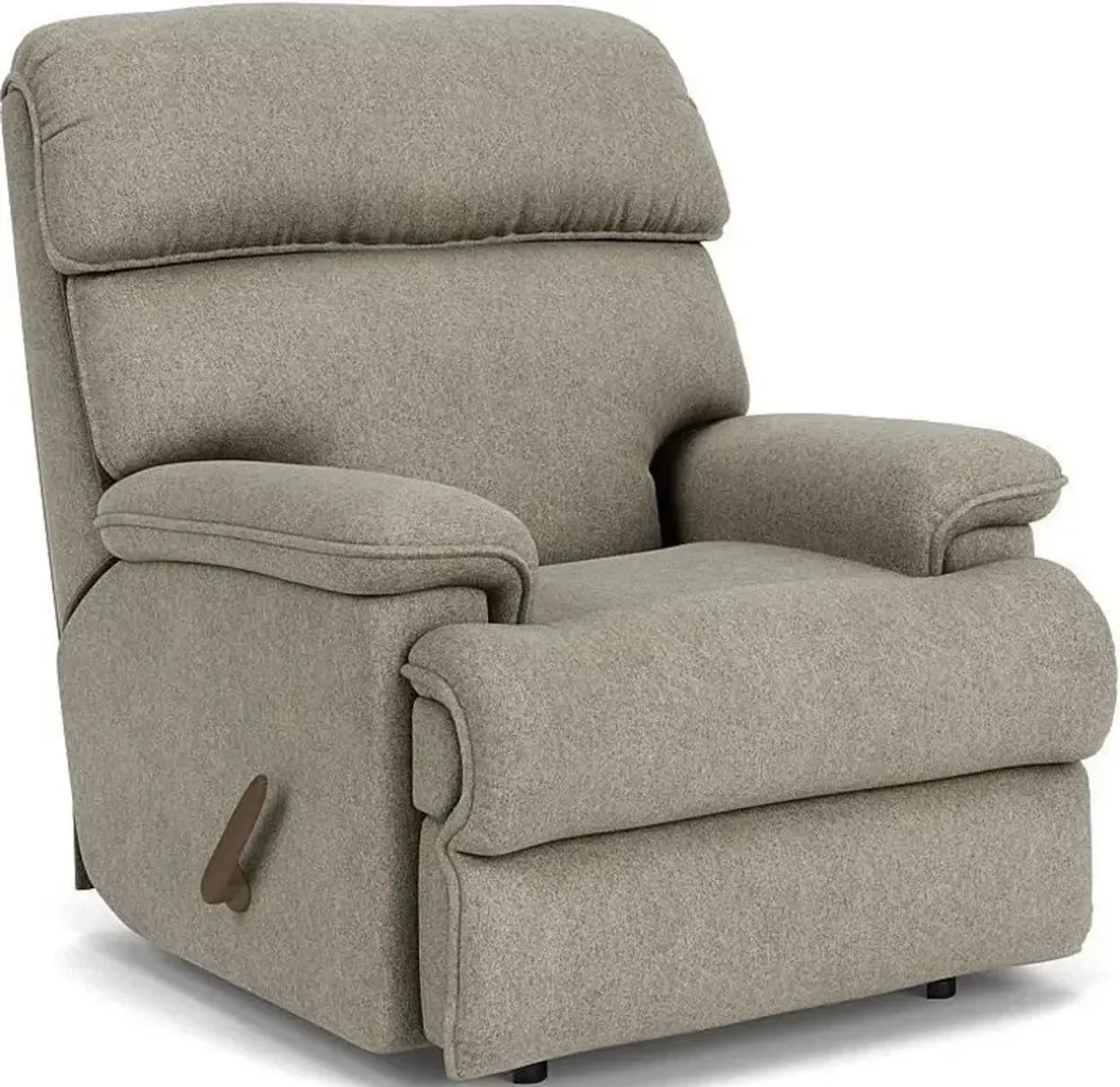 Flexsteel Geneva Silver Pebble Rocking Manual Recliner