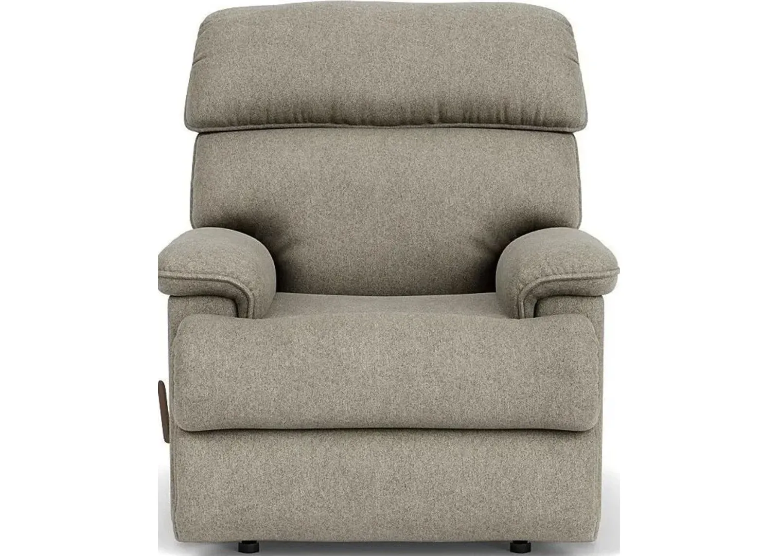 Flexsteel Geneva Silver Pebble Rocking Manual Recliner