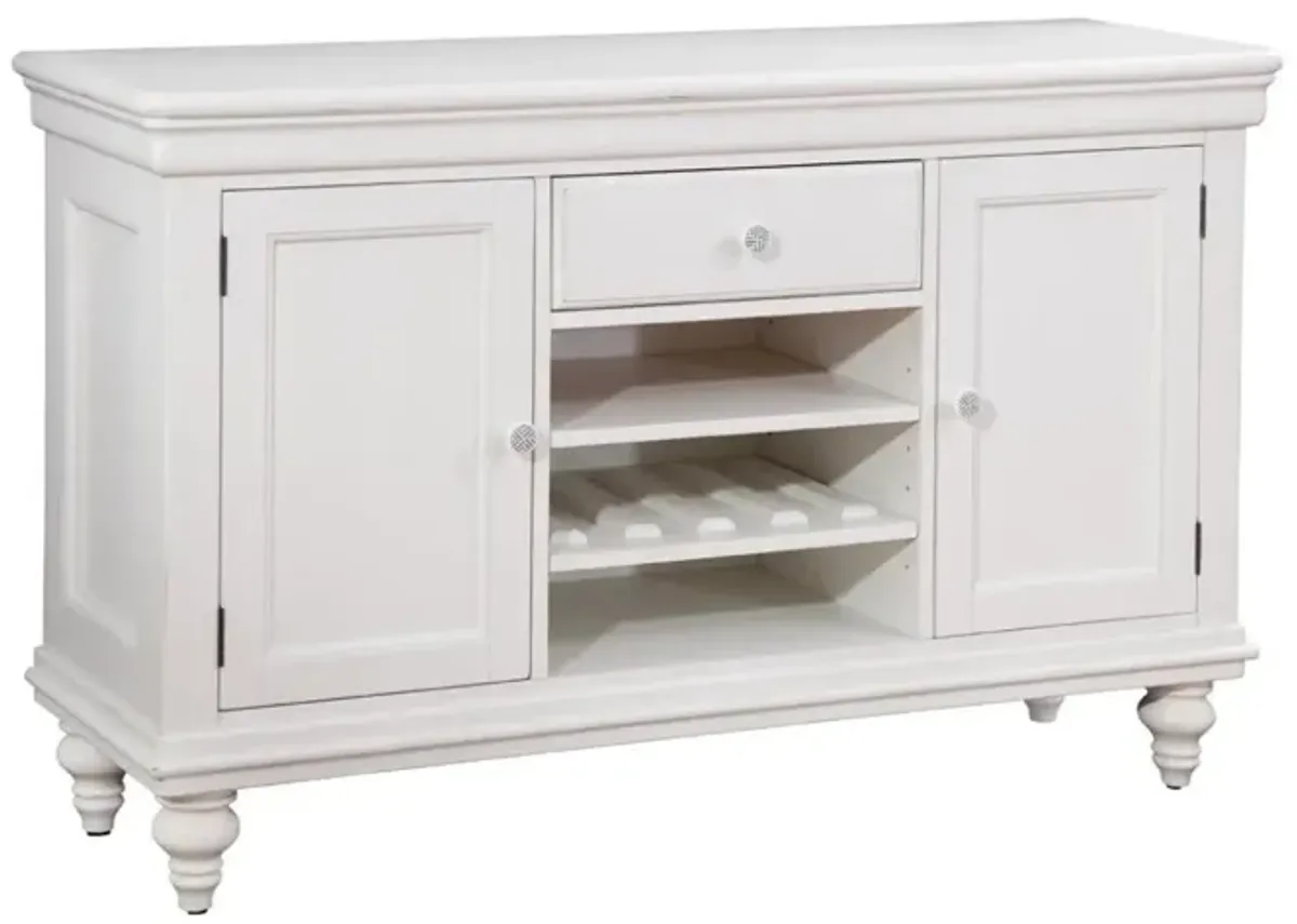 American Woodcrafters Rodanthe Server in Dove White