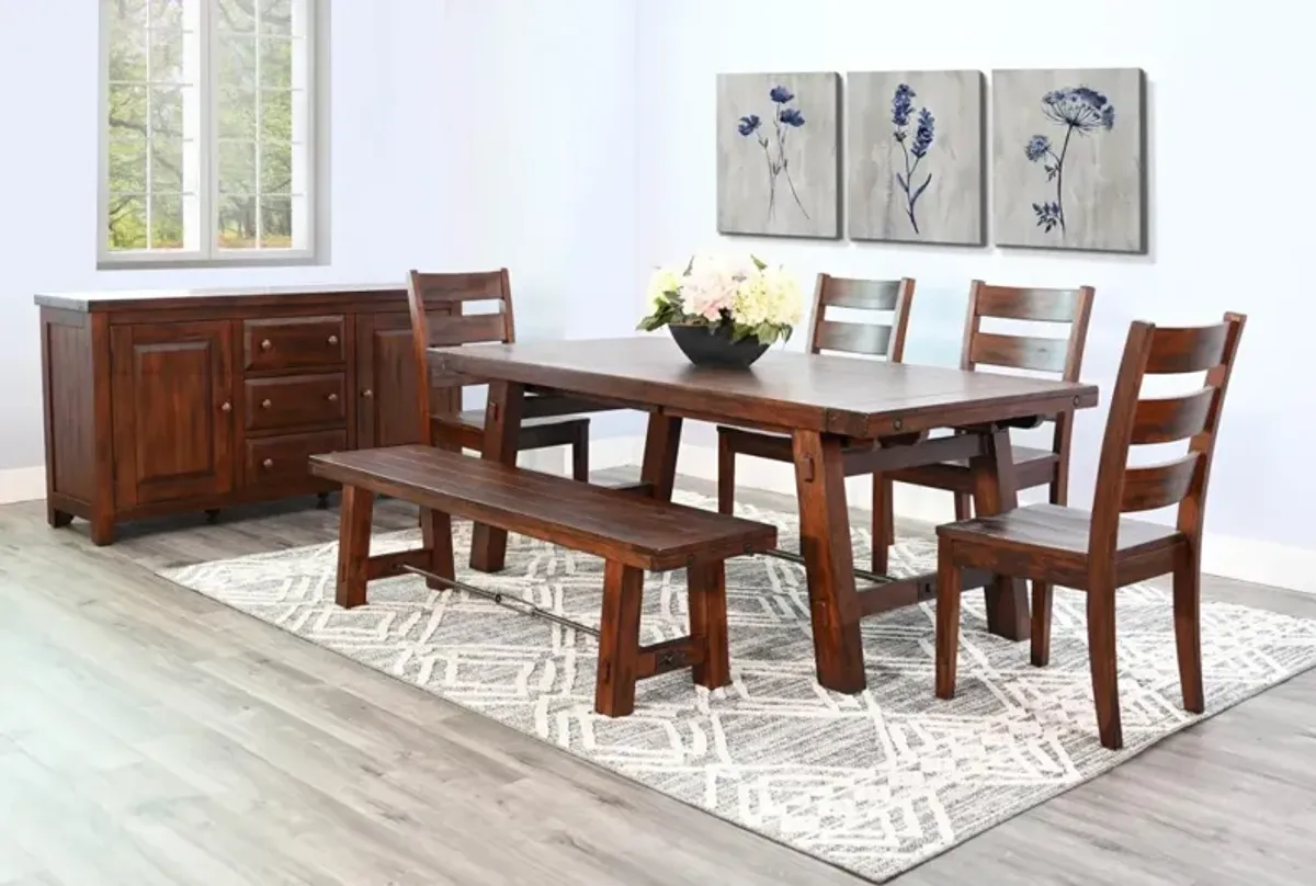 Sunny Designs Tuscany Vintage Mocha 76-106 Inch Extension Dining Table