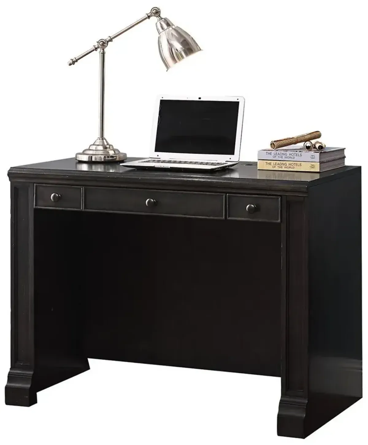 Parker House Washington Heights Collection Library Desk in Washed Charcoal Color