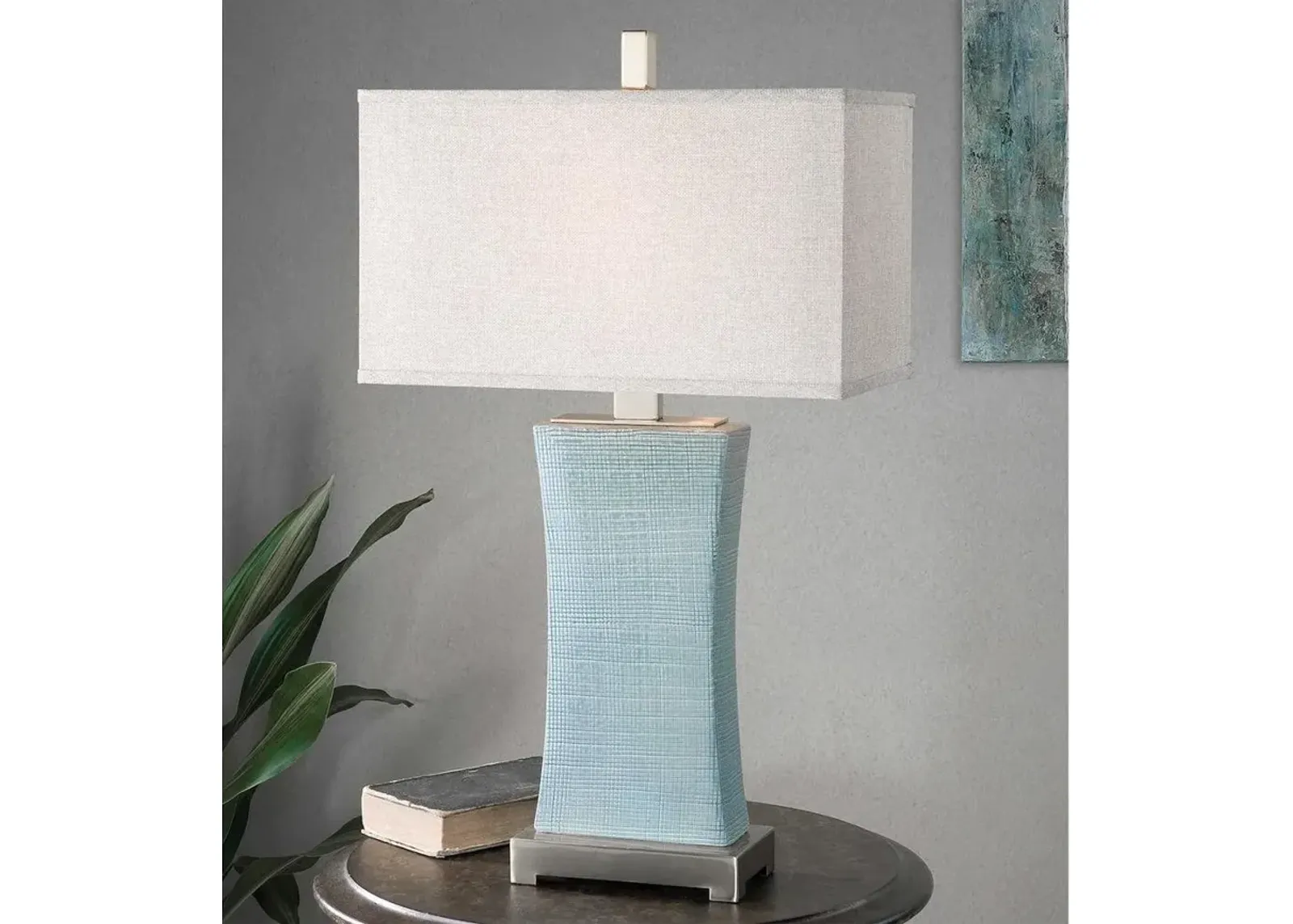 Uttermost Cantarana Pale Blue Gray Table Lamp