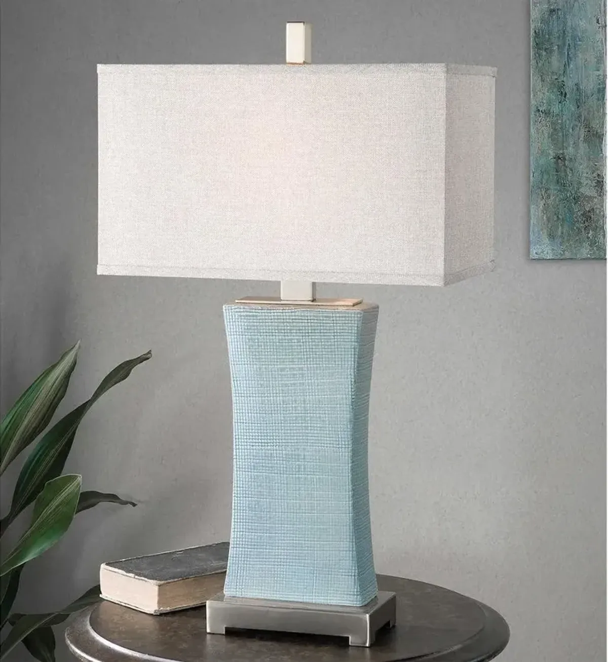 Uttermost Cantarana Pale Blue Gray Table Lamp