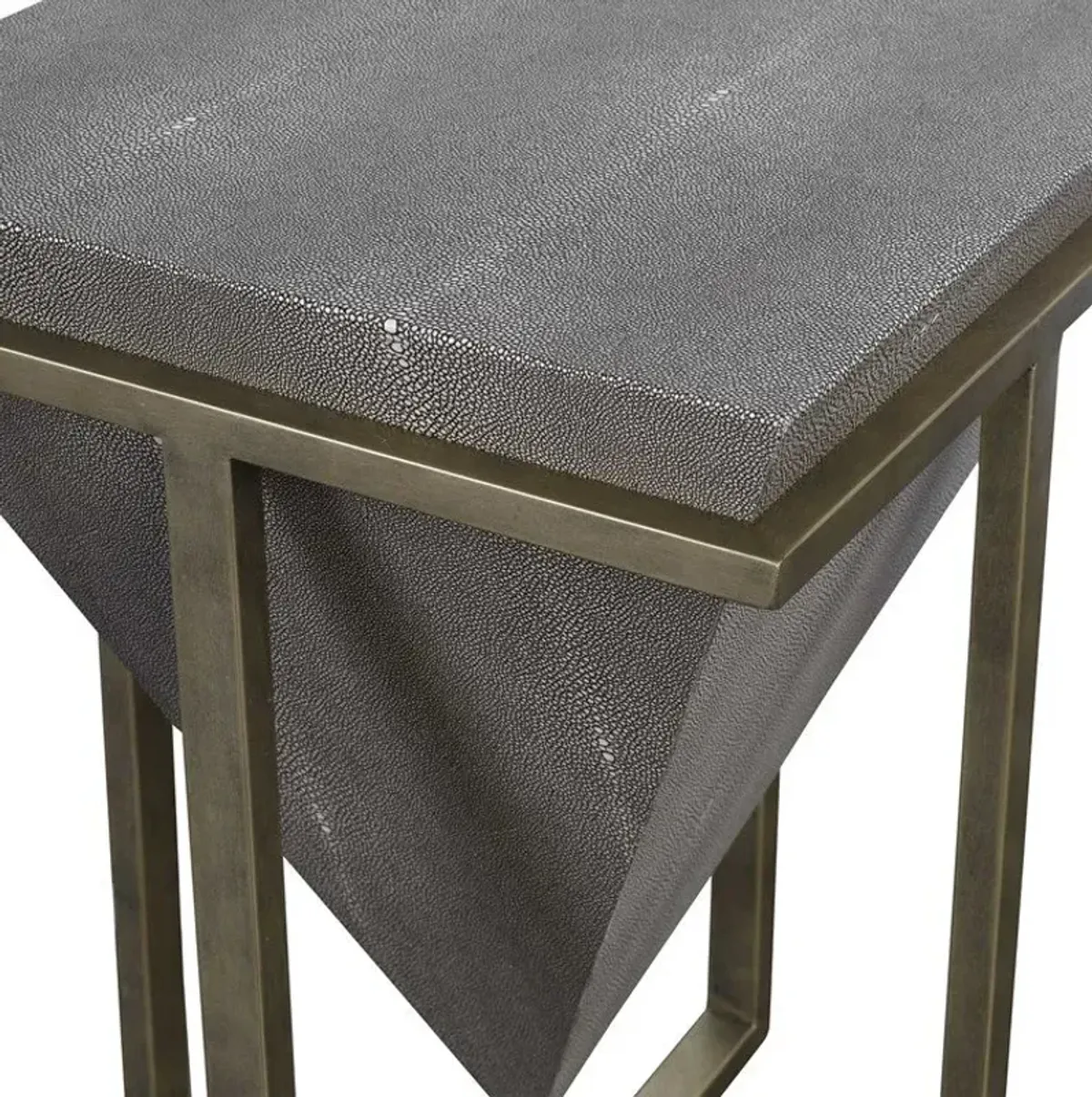 Uttermost Bertand Gray/Aged Gold Accent Table