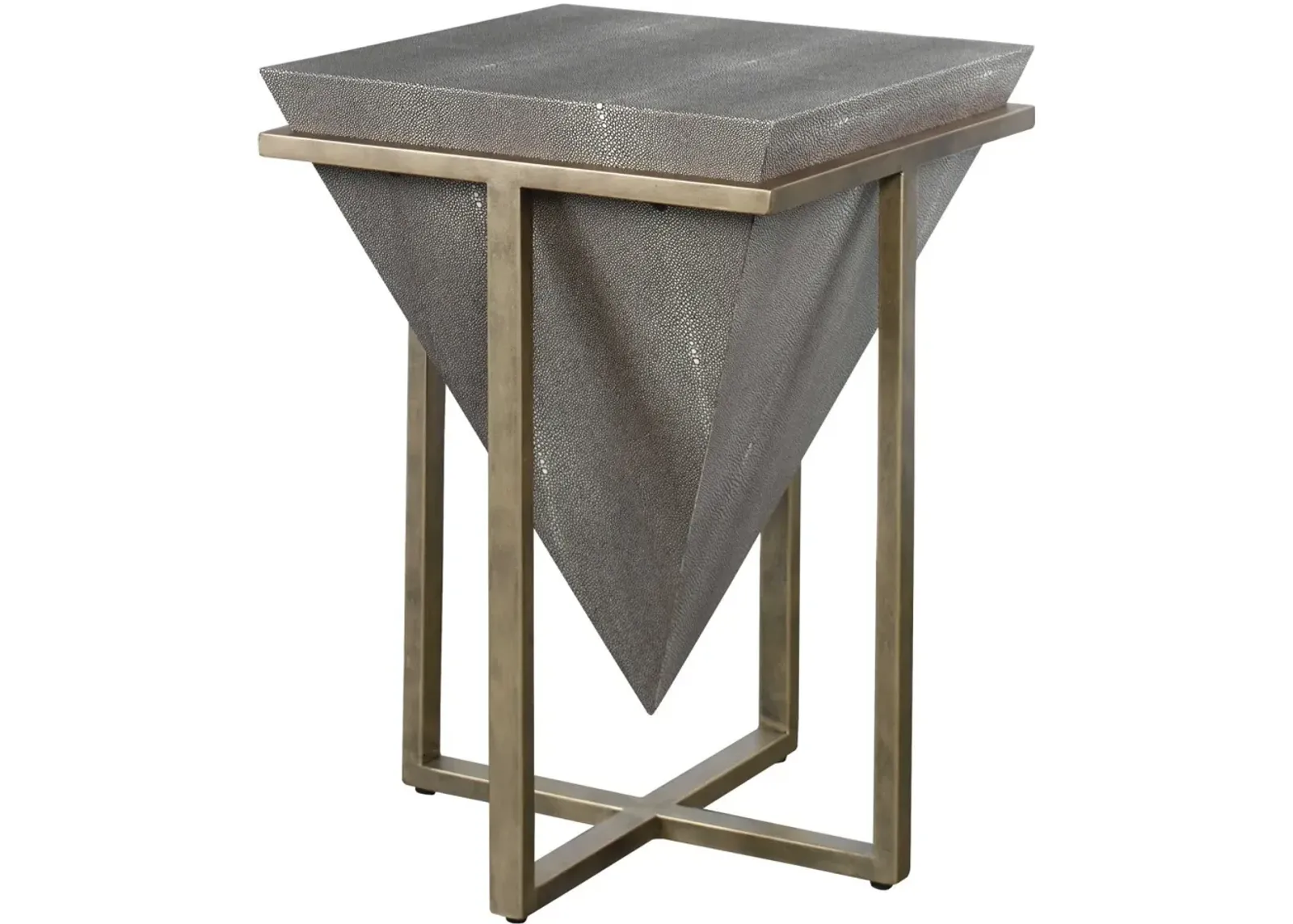 Uttermost Bertand Gray/Aged Gold Accent Table