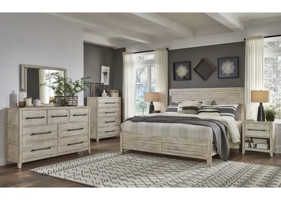 4 PC BEDROOM SET- QUEEN PANEL BED