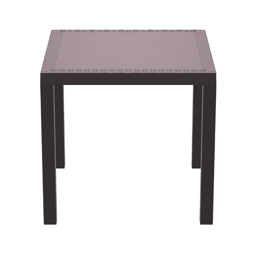 ORLANDO RESIN WICKERLOOK SQUARE DINING TABLE BROWN 31"