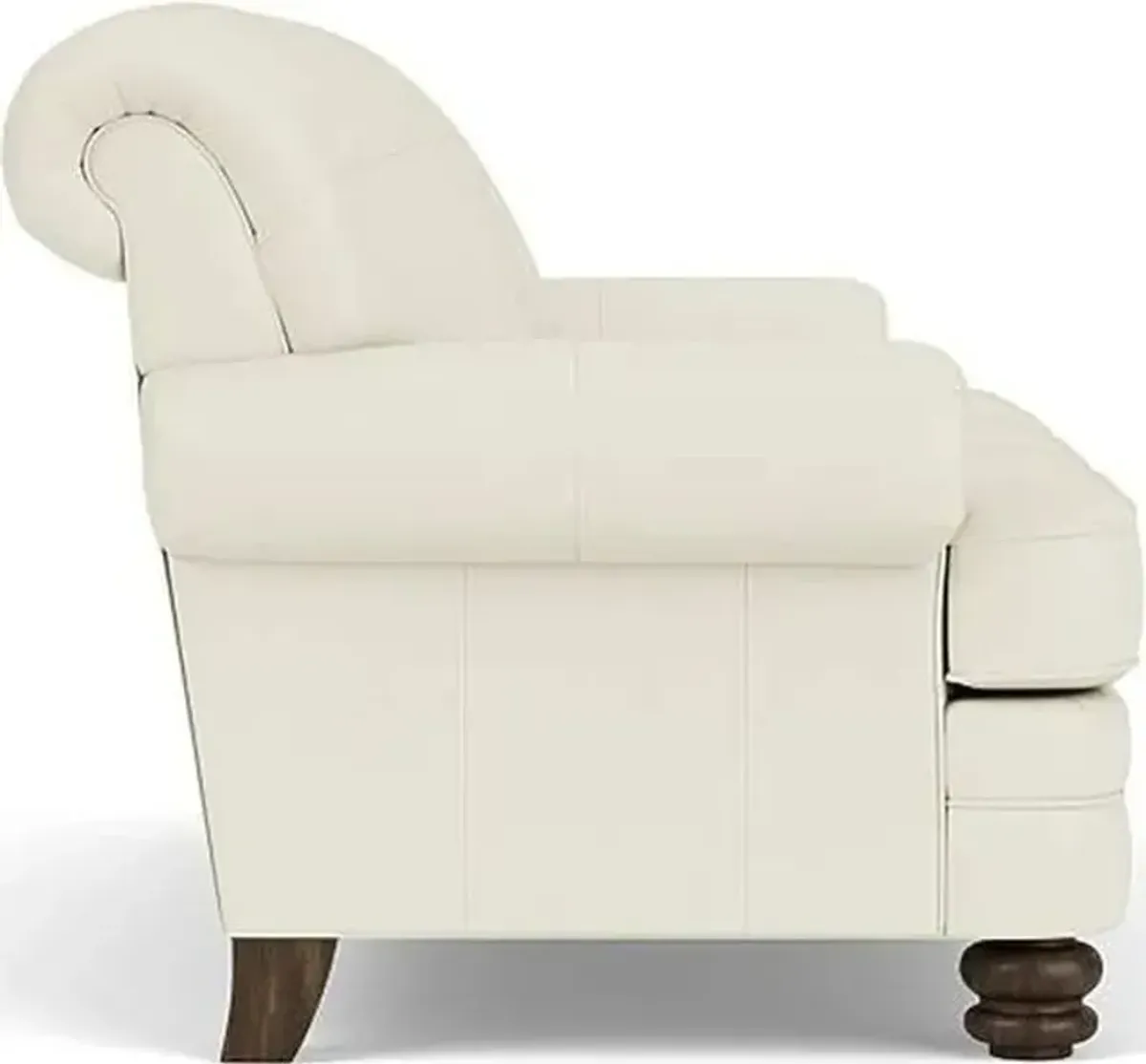 Flexsteel Bay Bridge Off-White Leather Sofa