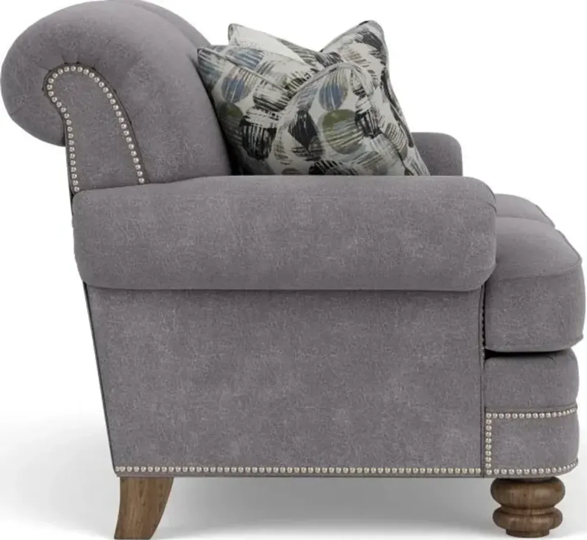 Flexsteel Bay Bridge Gray Charcoal Loveseat