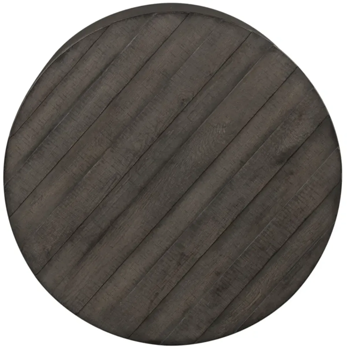 Liberty Furniture Dusty Charcoal Distressed Drum Cocktail Table Modern Farmhouse