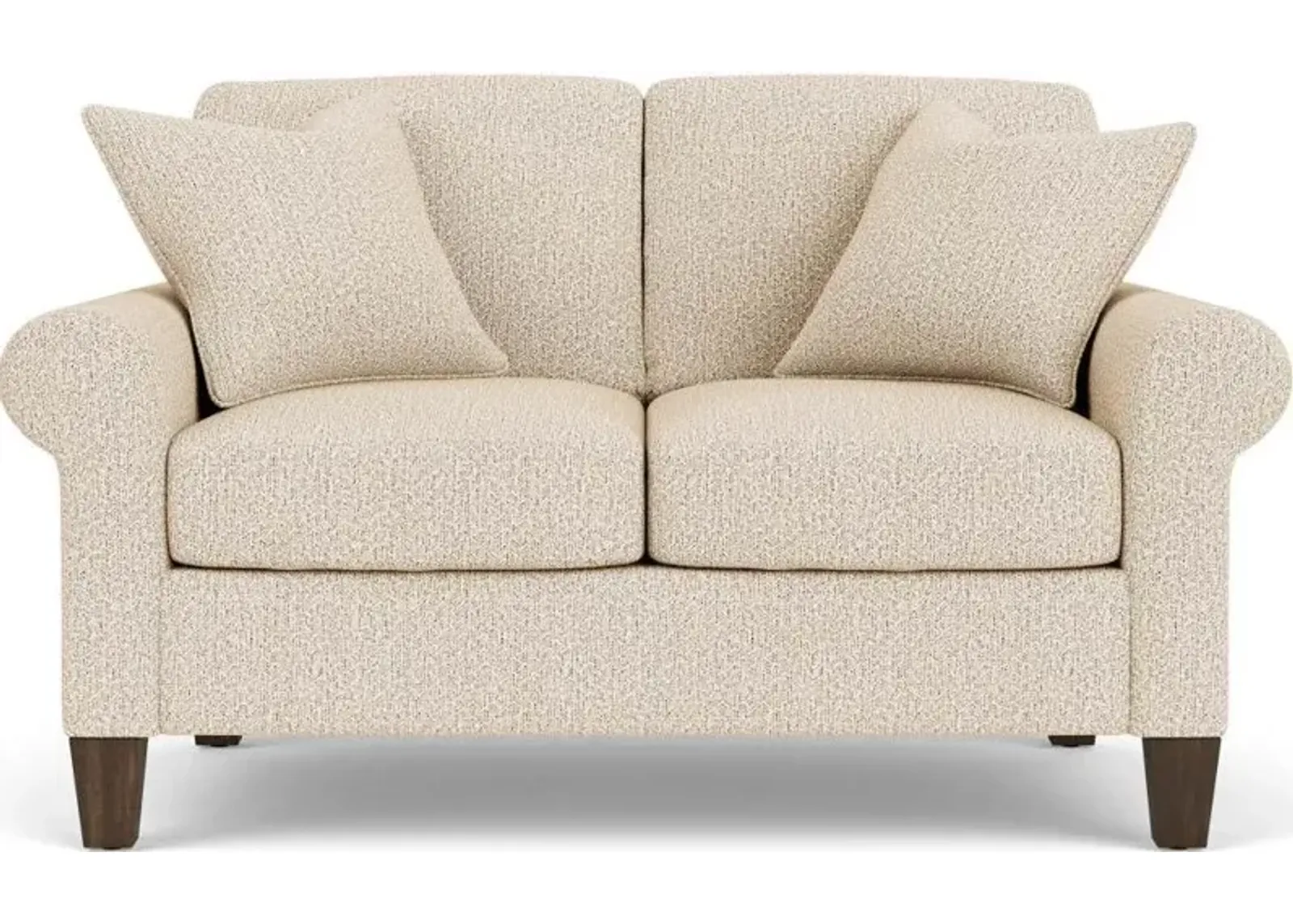 Flexsteel South Haven White Transitional Moondust Loveseat