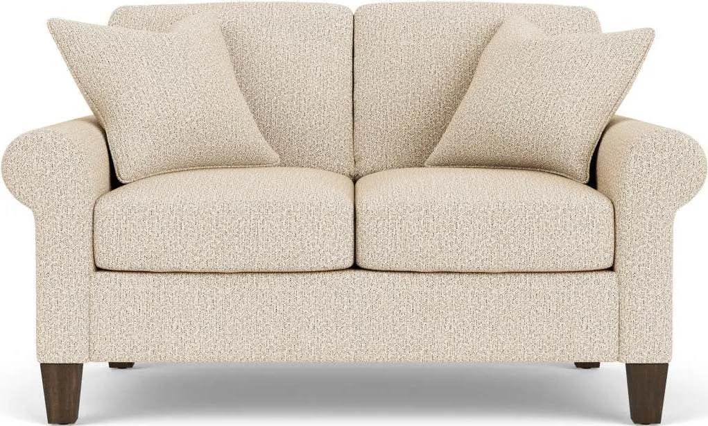 SOUTH HAVEN WHITE TRANSITIONAL MOONDUST LOVESEAT