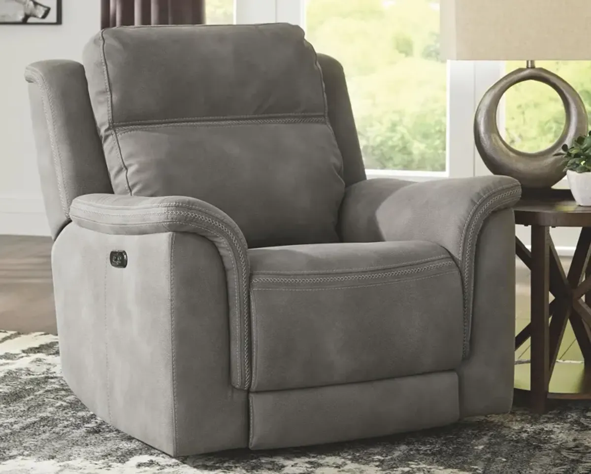 Ashley Next-Gen Durapella Slate Power Adjustable Headrest Recliner