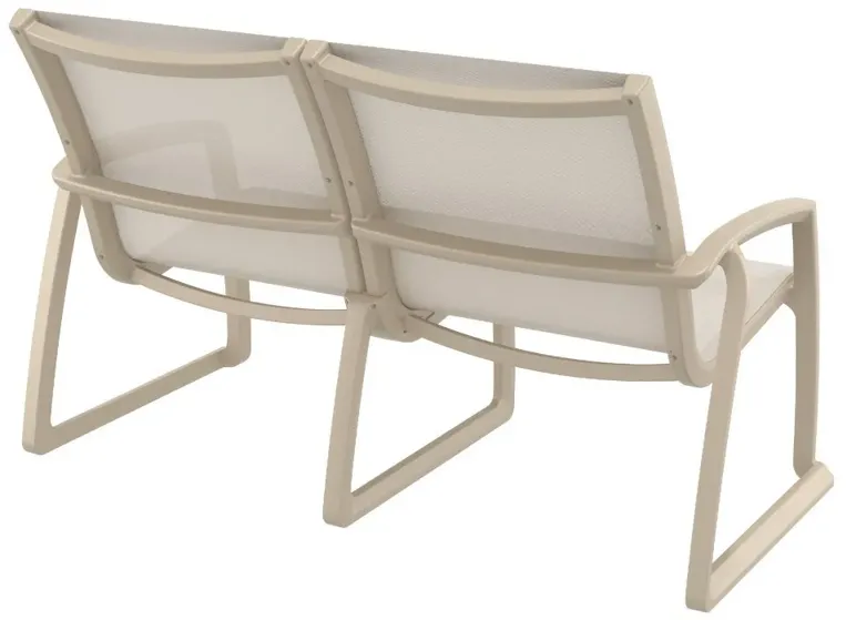 PACIFIC LOVESEAT WITH ARMS TAUPE FRAME TAUPE SLING